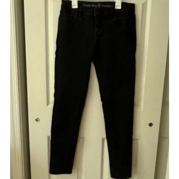Simple Vera Wang Womens Pants 4 Mid-Rise‎ Black Denim Jeans Casual Streetwear - Picture 4 of 12